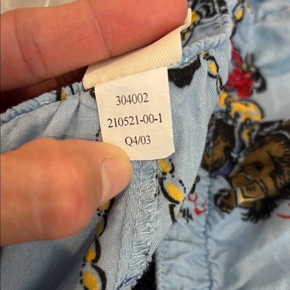 Old Navy Light Blue Men's PJ Pants with Rope & Western horse print size XL. - Picture 8 of 8